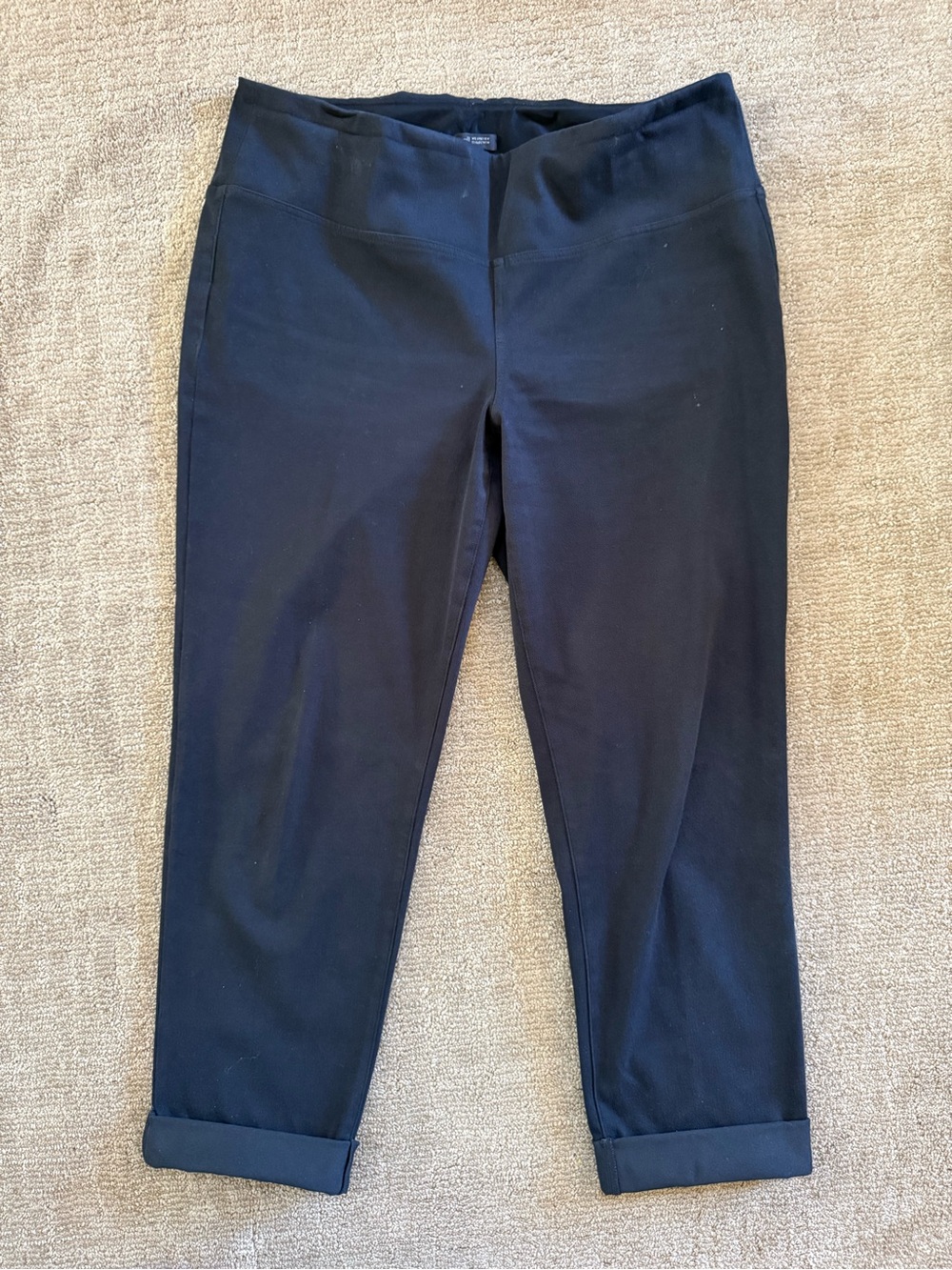 J Jill Wearever Collection Size large Black Cropped Stretch Pants